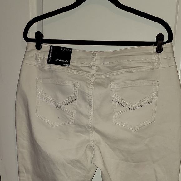 d. jeans Crisp White High Waist Skinny  Denim Pants Sz: 16 NWT - Picture 7 of 8